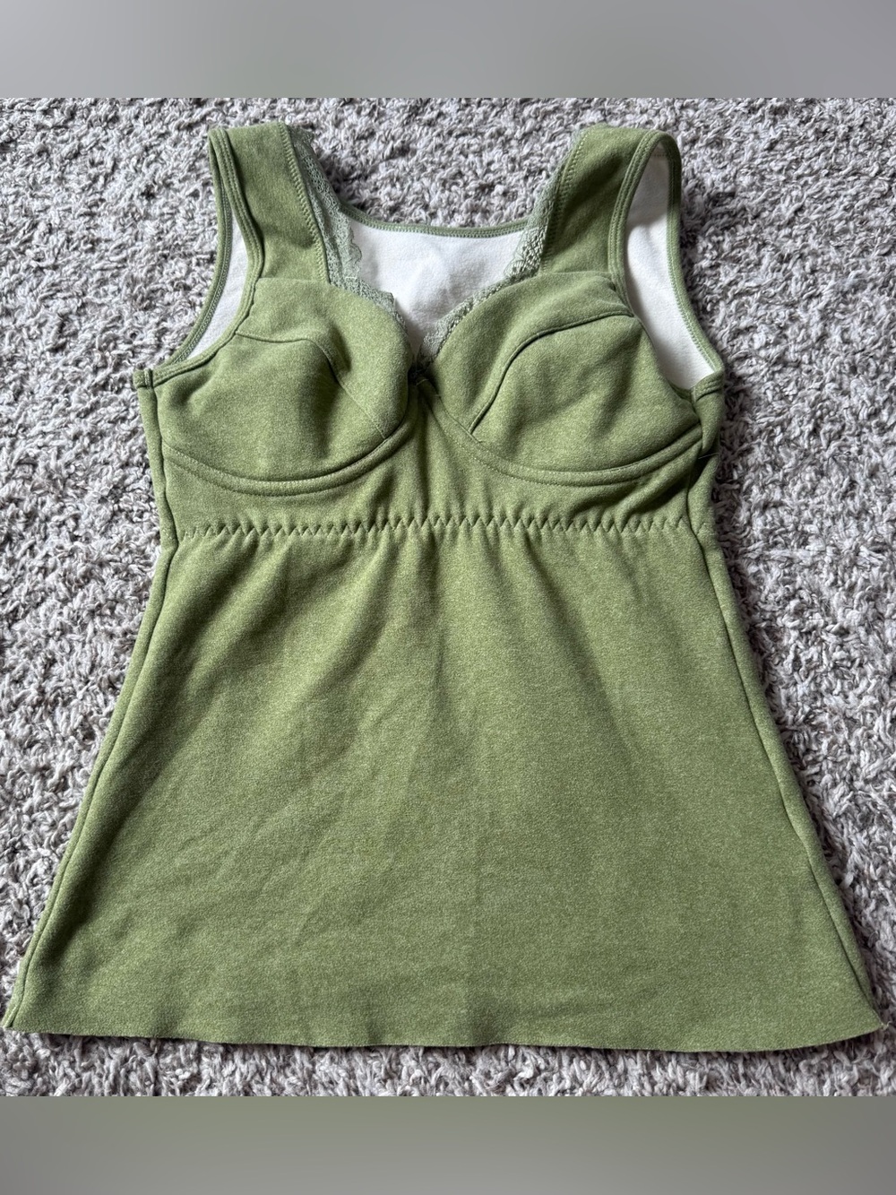 Olive Green Fitted Tank